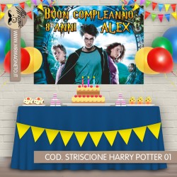 Striscione Harry Potter - 01 - carta cm 140x100 personalizzato