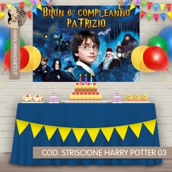 Striscione Harry Potter - 03 - carta cm 140x100 personalizzato