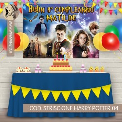 Striscione Harry Potter - 04 - carta cm 140x100 personalizzato
