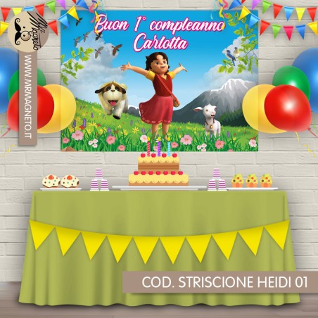 Striscione Heidi - 01 - carta cm 140x100 personalizzato