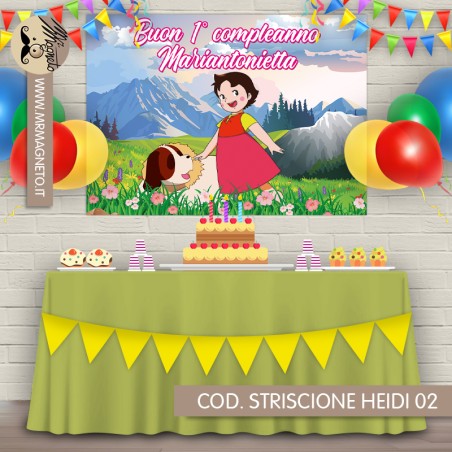 Striscione Heidi - 02 - carta cm 140x100 personalizzato