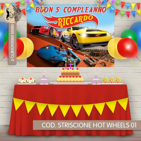 Striscione Hot wheels - 01 - carta cm 140x100 personalizzato