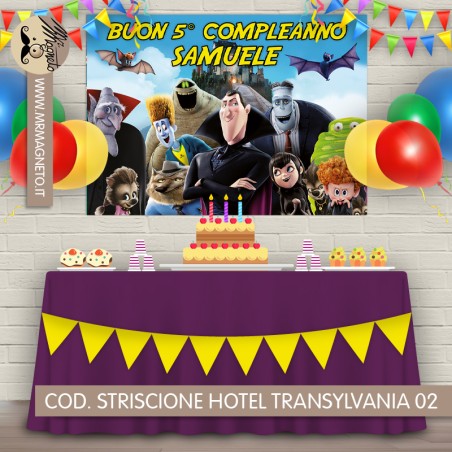 Striscione Hotel Transylvania - 02 - carta cm 140x100 personalizzato
