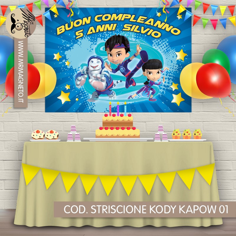 Striscione Kody Kapow - 01 - carta cm 140x100 personalizzato