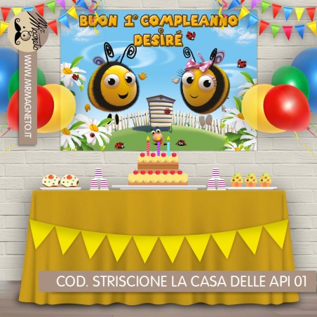 Striscione La casa delle api - 01 - carta cm 140x100 personalizzato