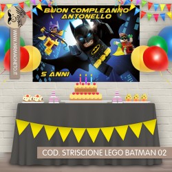 Striscione Lego Batman - 02 - carta cm 140x100 personalizzato