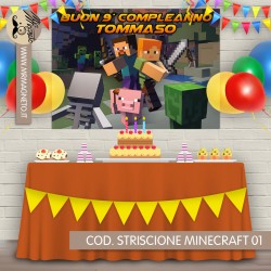 Striscione Minecraft - 01 - carta cm 140x100 personalizzato