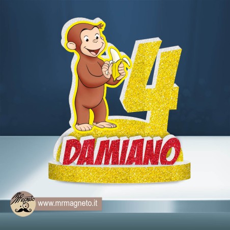 Sagoma Curioso come George 01 con nome e numero