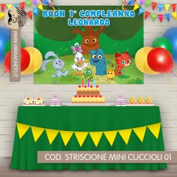 Striscione Mini Cuccioli - 01 - carta cm 140x100 personalizzato