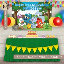 Striscione Mini Cuccioli - 02 - carta cm 140x100 personalizzato