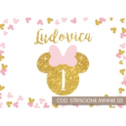 Striscione Minnie - 05 - carta cm 140x100 personalizzato