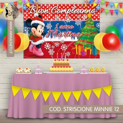 Striscione Minnie - 12 - carta cm 140x100 personalizzato
