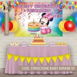 Striscione Baby Minnie - 01 - carta cm 140x100 personalizzato
