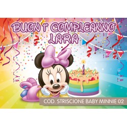 Striscione Baby Minnie - 02 - carta cm 140x100 personalizzato
