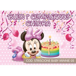 Striscione Baby Minnie - 05 - carta cm 140x100 personalizzato