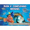 Striscione Alla ricerca di Nemo / Dory - 01 - carta cm 140x100 personalizzato