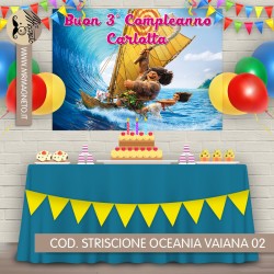Striscione Oceania Vaiana - 02 - carta cm 140x100 personalizzato