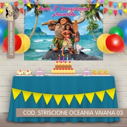 Striscione Oceania Vaiana - 03 - carta cm 140x100 personalizzato