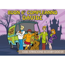 Striscione Scooby Doo - 01 - carta cm 140x100 personalizzato