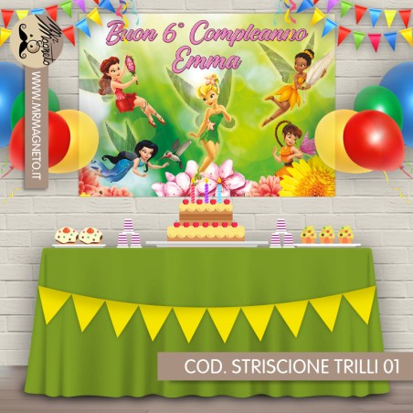 Striscione Trilli - 01 - carta cm 140x100 personalizzato