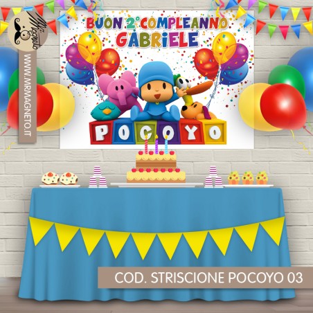 Striscione Pocoyo - 03 - carta cm 140x100 personalizzato