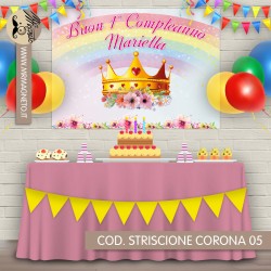 Striscione Corona - 05 - carta cm 140x100 personalizzato