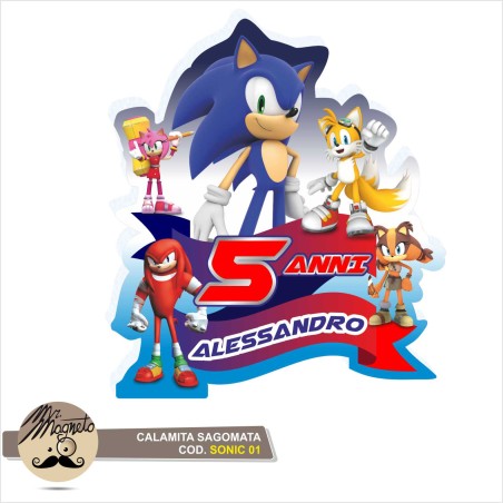 Striscione Super Mario / Sonic - 01 - carta cm 140x100 personalizzato