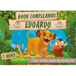 Striscione Re leone - 03 - carta cm 140x100 personalizzato