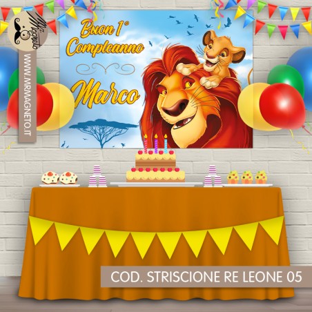 Striscione Re leone - 05 - carta cm 140x100 personalizzato