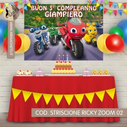 Striscione Ricky zoom - 02 - carta cm 140x100 personalizzato