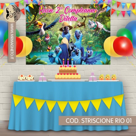 Striscione Rio - 01 - carta cm 140x100 personalizzato