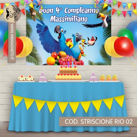 Striscione Rio - 02 - carta cm 140x100 personalizzato