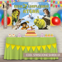 Striscione Shrek - 01 - carta cm 140x100 personalizzato