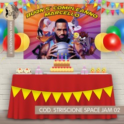 Striscione Space jam - 02 - carta cm 140x100 personalizzato