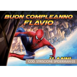 Striscione Spiderman - 03 - carta cm 140x100 personalizzato