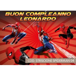 Striscione Spiderman - 04 - carta cm 140x100 personalizzato