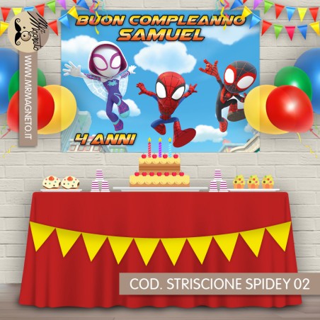 Striscione Spidey - 02 - carta cm 140x100 personalizzato