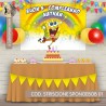 Striscione Spongebob - 01 - carta cm 140x100 personalizzato