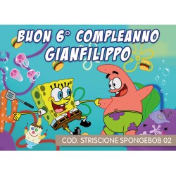 Striscione Spongebob - 02 - carta cm 140x100 personalizzato