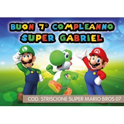 Striscione Super Mario Bros - 07 - carta cm 140x100 personalizzato