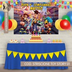 Striscione Toy story - 01 - carta cm 140x100 personalizzato