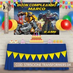 Striscione Transformers - 04 - carta cm 140x100 personalizzato