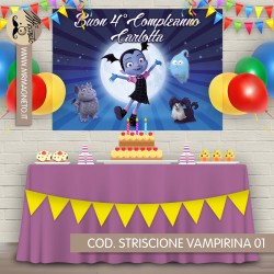Striscione Vampirina - 01 - carta cm 140x100 personalizzato