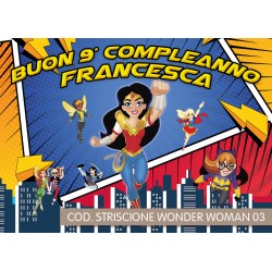 Striscione Wonder Woman - 03 - carta cm 140x100 personalizzato
