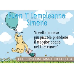 Striscione Winnie the Pooh - 04 - carta cm 140x100 personalizzato