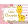 Striscione Baby giraffa - 02 - carta cm 140x100 personalizzato