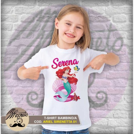 T-shirt  Ariel la Sirenetta - 01 - personalizzata