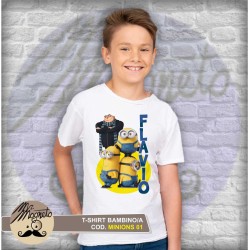 T-shirt Minions Cattivissimo me - 01 - personalizzata