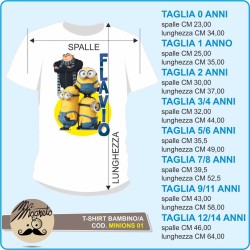 T-shirt Minions Cattivissimo me - 01 - personalizzata