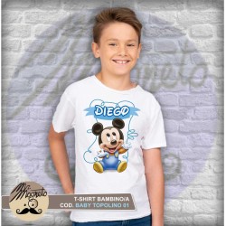 T-shirt Baby Topolino - 01 - personalizzata